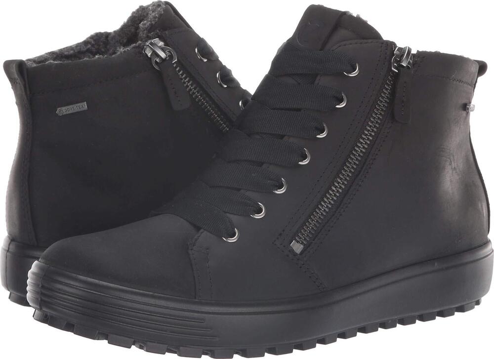 ECCO Women's Women's Soft 7 TRED Gore-TEX High Shoe, Black, 38 M EU (7-7.5 US)